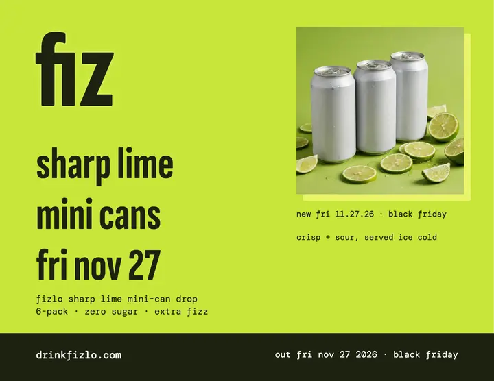 Fizlo lime seltzer drop flyer template