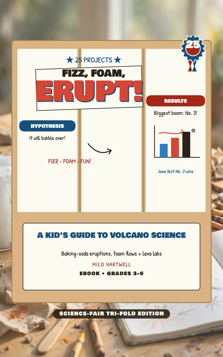 Fizz Foam Erupt volcano projects ebook template