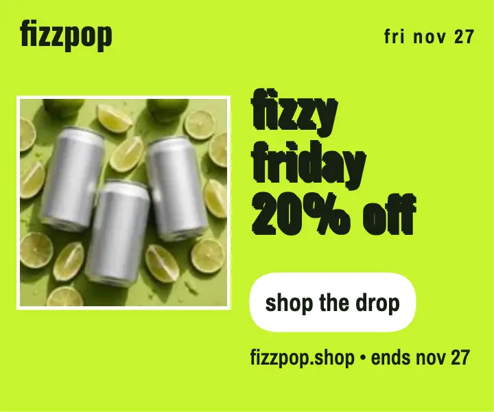Fizzpop fizzy friday lime soda ad template