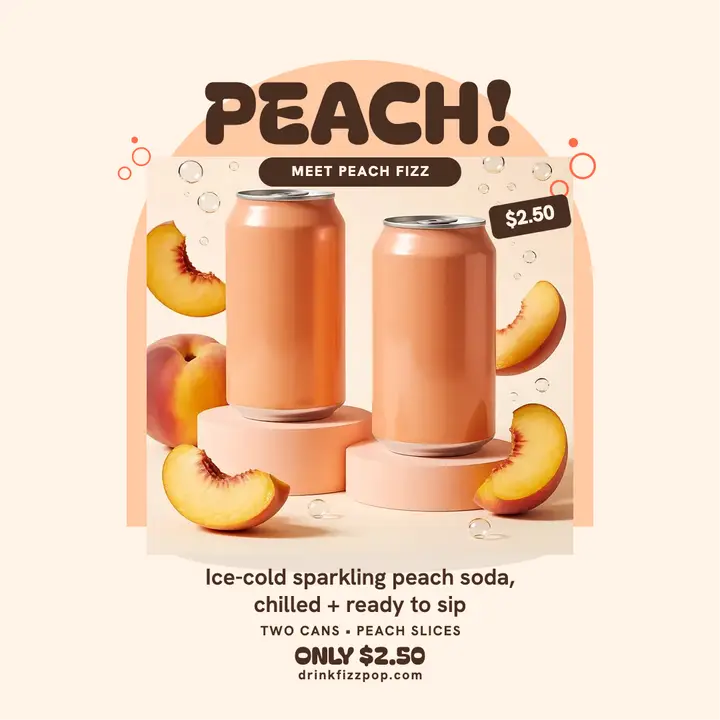 Fizzpop Peach Fizz launch post template