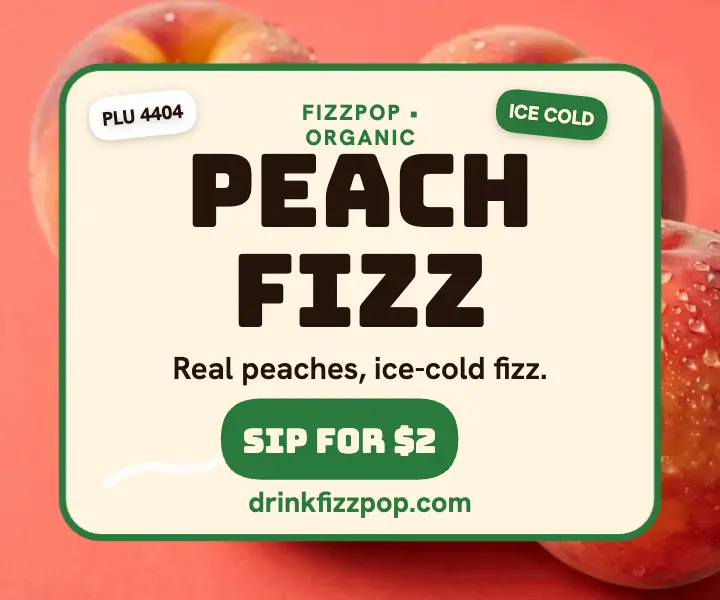 Fizzpop peach soda ad template
