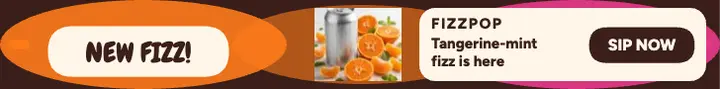 Fizzpop tangerine launch leaderboard ad template