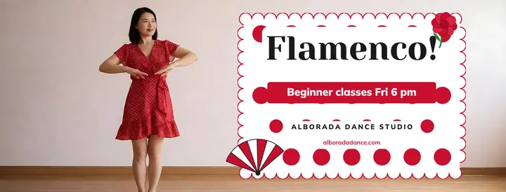 Alborada Dance Studio flamenco fitness class cover template