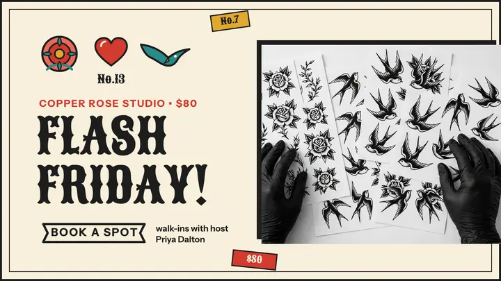 Copper Rose $80 Flash Friday thumbnail template
