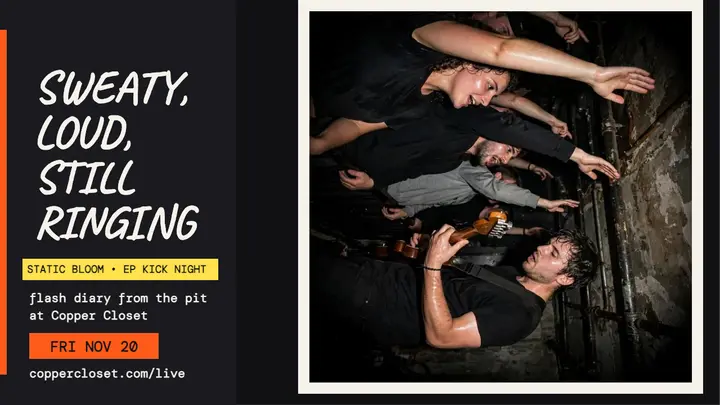 Static Bloom club gig diary thumbnail template