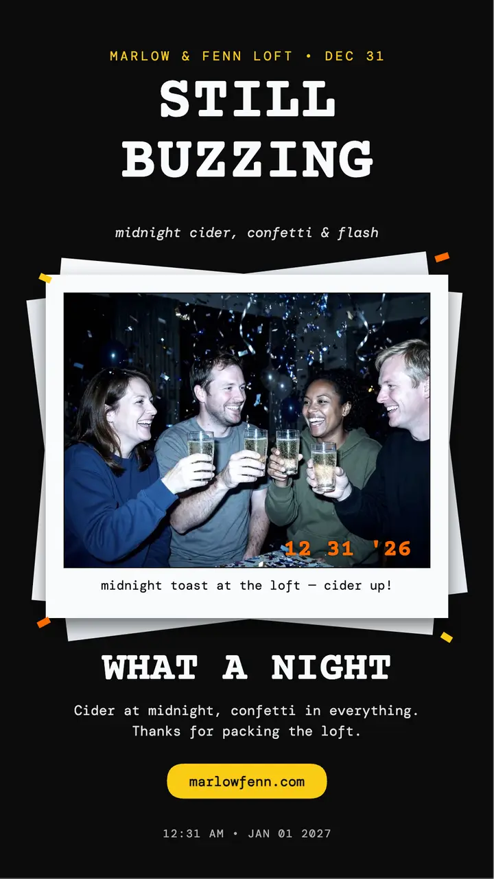Marlow and Fenn New Year recap story template