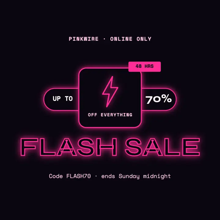 Neon flash sale post template