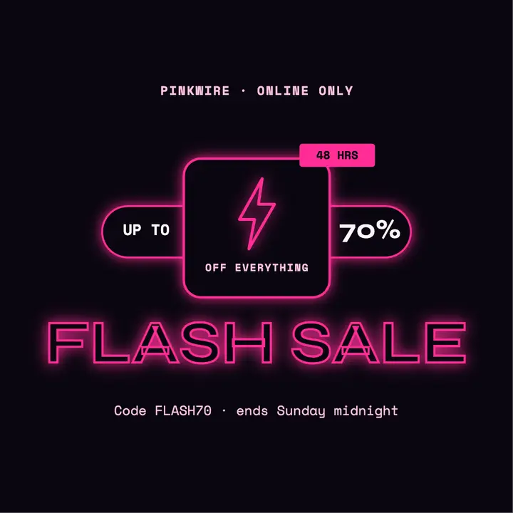 Neon flash sale post template