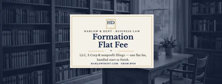 Harlow and Dent flat fee formation cover template