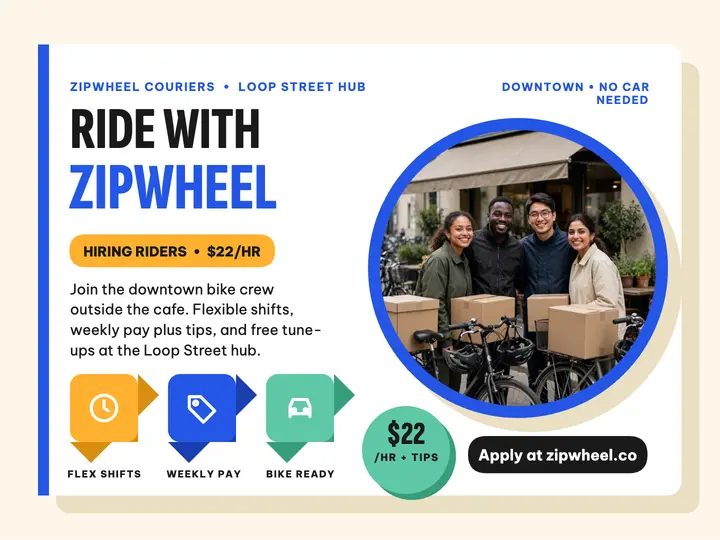Zipwheel rider hiring slide template
