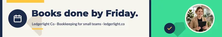 Ledgerlight bookkeeping flat cover: bookkeeping linkedin cover template