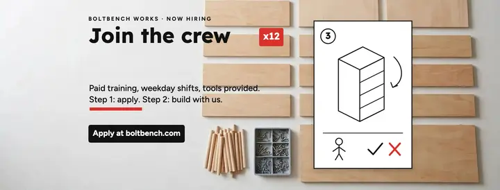 Flat-pack assembly team hiring cover, assembly instructions: hiring facebook cover template