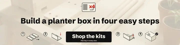 Flat-pack garden kits Etsy shop banner: etsy banner flat-pack garden kits template