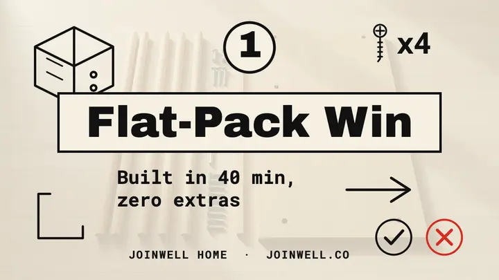 Flat-pack wardrobe how-to thumbnail template