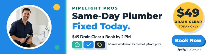 Pipelight Pros same-day plumber ad template