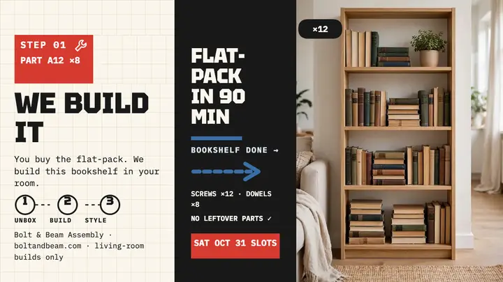 Bolt and Beam flat-pack build thumbnail template