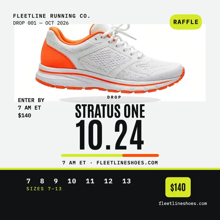 Fleetline Stratus One sneaker drop template