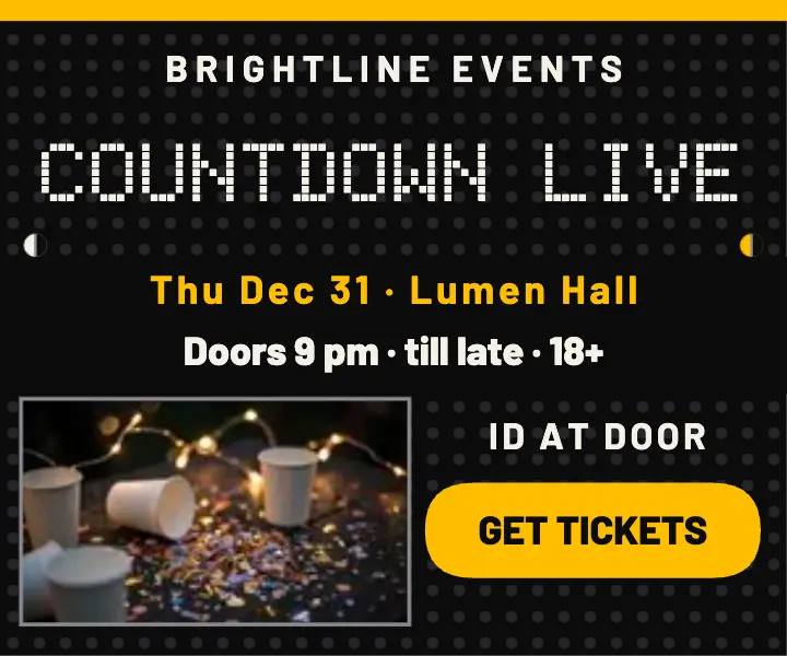Countdown Live New Year party flip-dot ad template