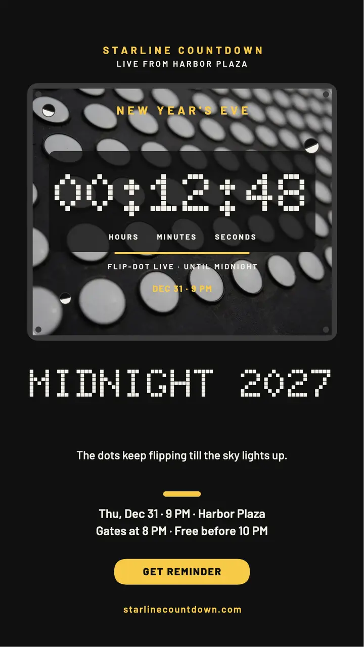 Starline Countdown flip-dot story template