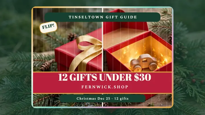 Tinseltown gift guide flip thumbnail template
