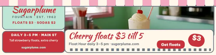 Sugarplume Float Hour billboard template