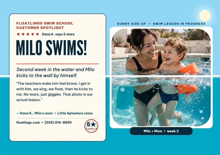 Floatlings swim stars review certificate template