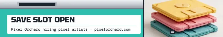 Pixel Orchard save slot hiring cover template