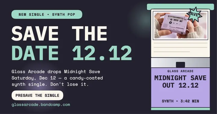 Glass Arcade Midnight Save floppy post template