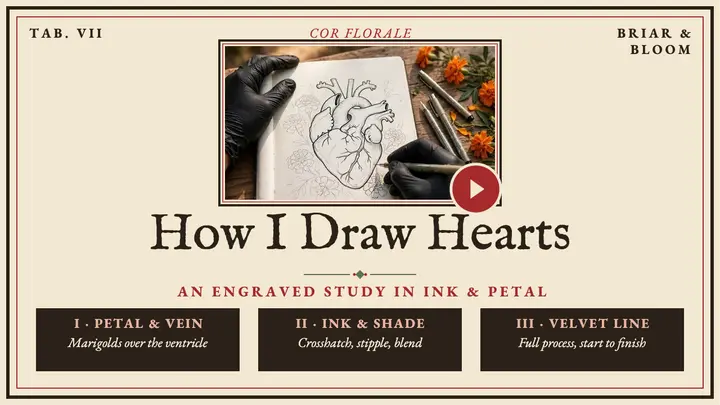 Briar and Bloom floral heart video thumbnail template