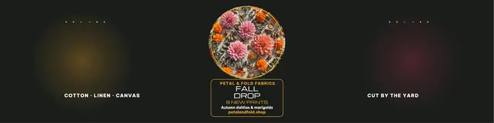 Petal and Fold fall fabric drop banner template