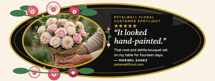 Petalwell Floral customer review cover template
