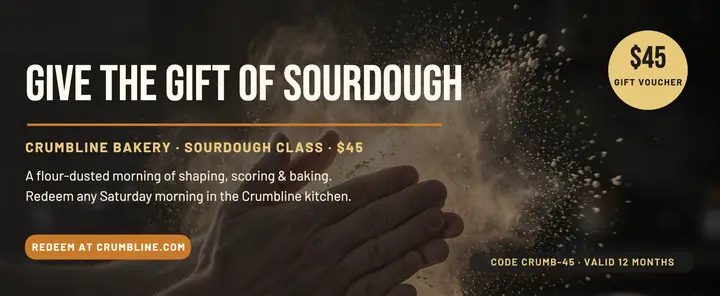 Crumbline sourdough class gift voucher template