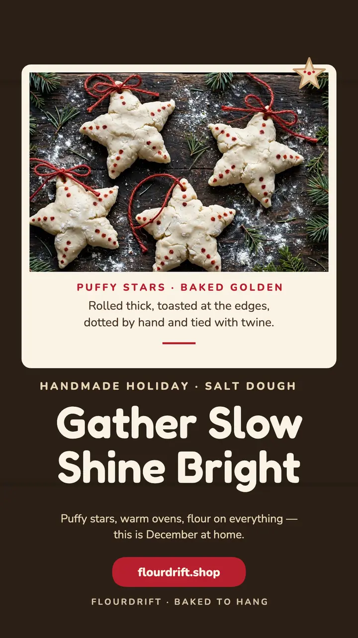 Flourdrift salt-dough stars holiday quote template