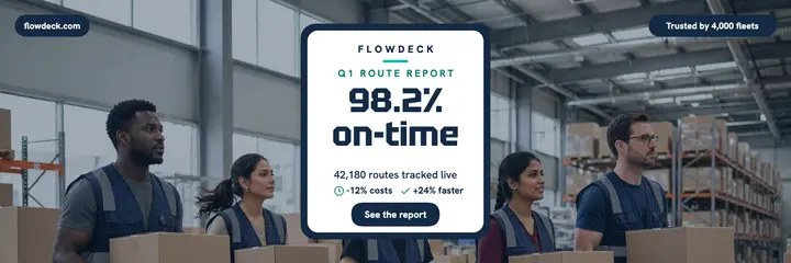 Flowdeck on-time logistics header template