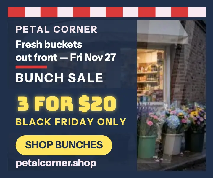 Petal Corner Black Friday bunch sale ad template