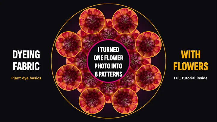 Flower dye kaleidoscope YouTube thumbnail template