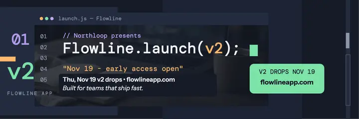 Flowline v2 launch code editor header template