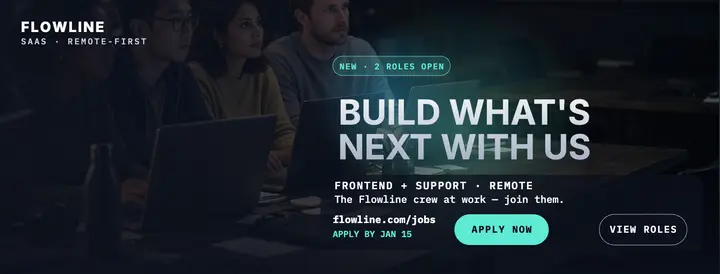Flowline hiring engineers dark cover template