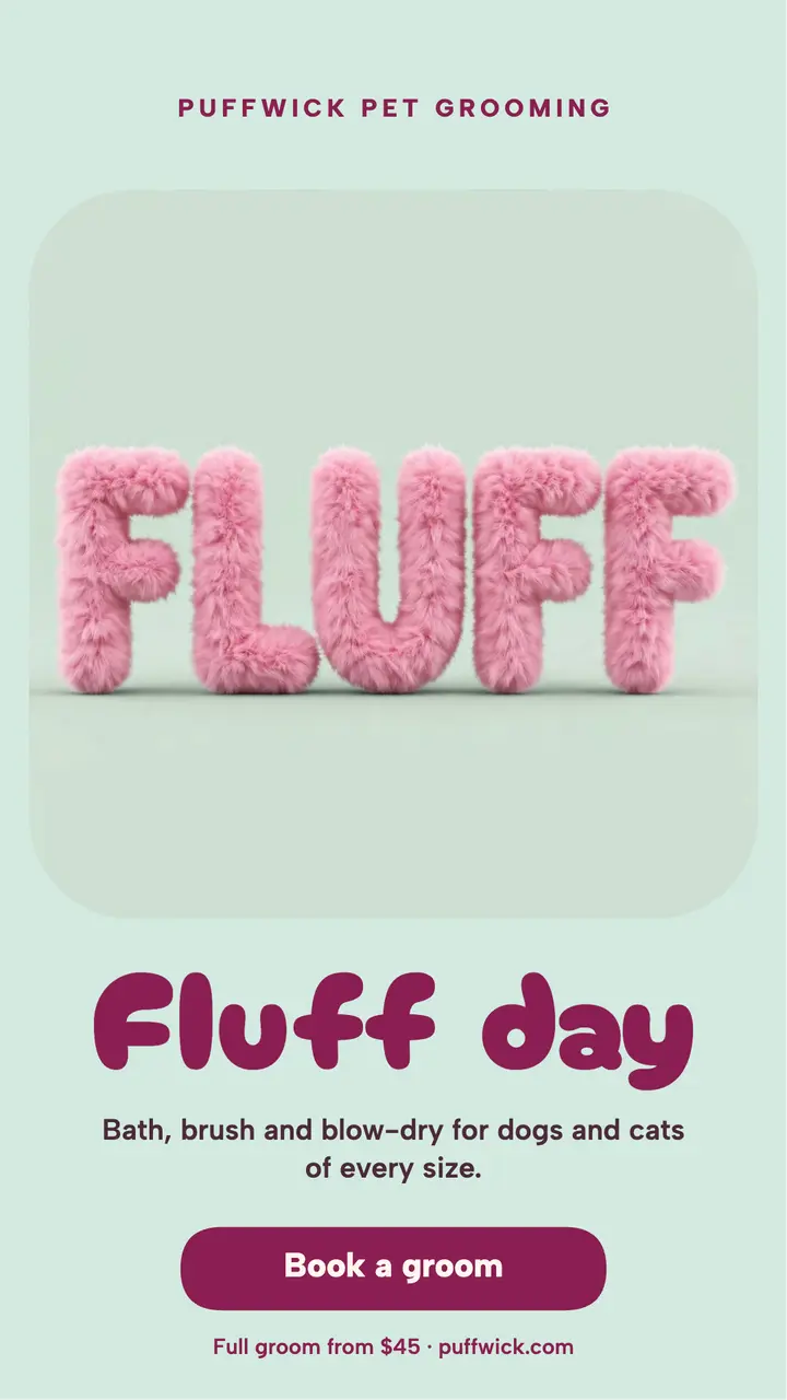Fluff day groomer story template