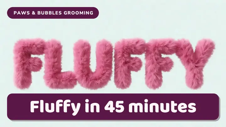 Paws and Bubbles fluffy groom thumbnail template