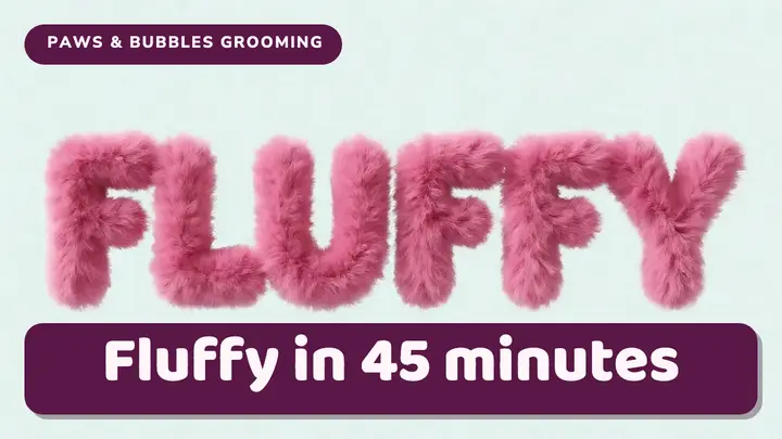 Paws and Bubbles fluffy groom thumbnail template