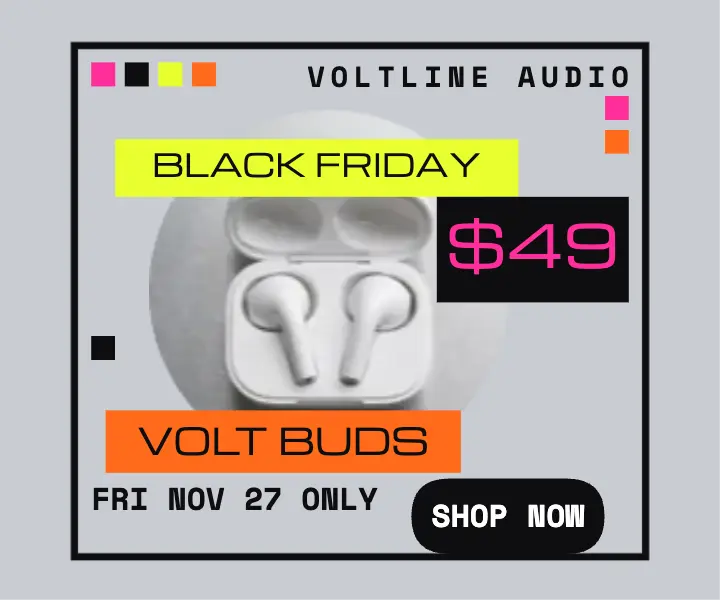 Voltline Black Friday buds medium rectangle ad template