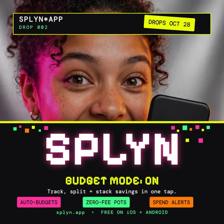 Splyn budgeting app drop fluoro post template