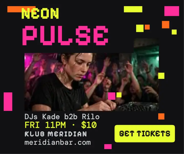 Neon Pulse club night fluoro ad: club night ad template