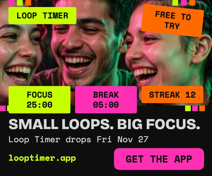 Loop Timer habit app launch ad template