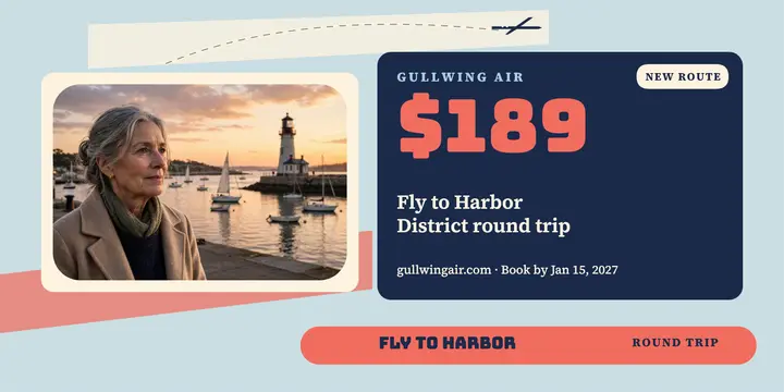 Gullwing Air Harbor District fare post template