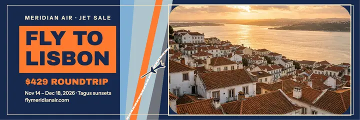 Meridian Air fly to Lisbon shards header template