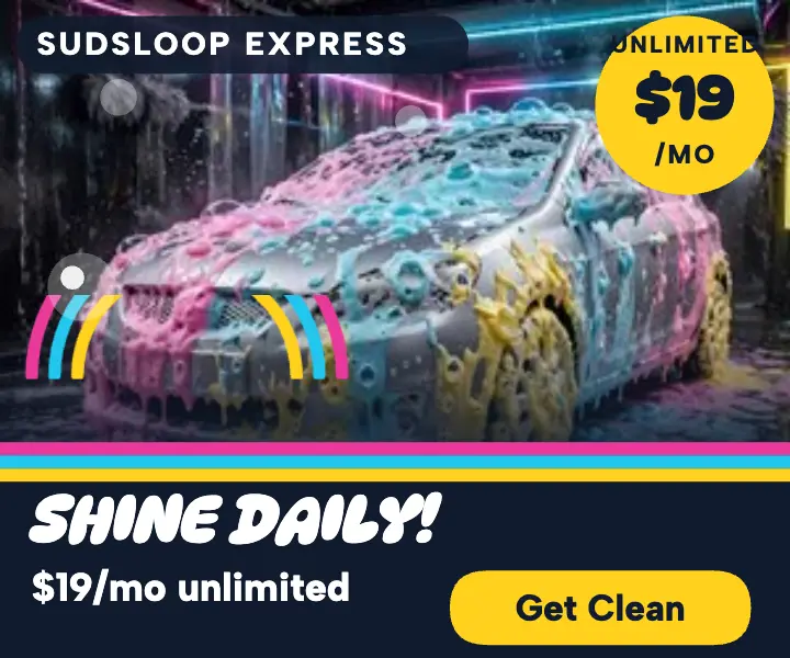 Sudsloop unlimited shine wash ad template