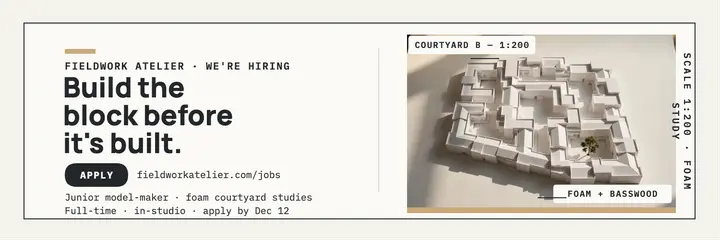 Fieldwork junior model-maker x-header: junior model maker hiring header template