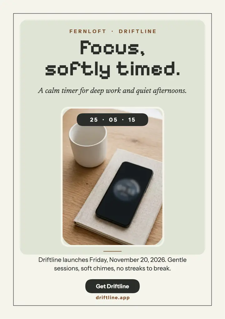 Driftline focus app launch flyer template